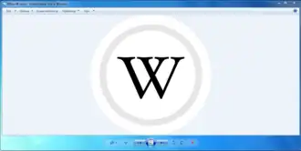 Windows Imaging Component in Windows 7 visualizzando l'immagine W circle