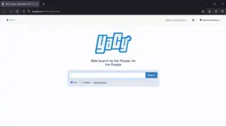 Uno screenshot di un client di ricerca YaCy