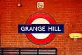 L'insegna della stazione del London Underground