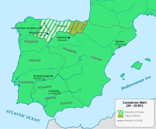 Spagna romana e Tarraconensis durante le guerre cantabriche (29-19 a.C.)