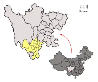 Prefettura autonoma yi di Liangshan – Mappa