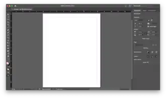 Adobe InDesign 2020 in esecuzione su macOS Catalina