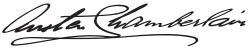 Firma di Sir Austen Chamberlain
