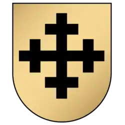 D'oro alla croce ricrociata di nero