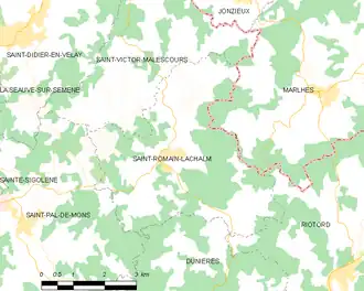 Saint-Romain-Lachalm – Mappa