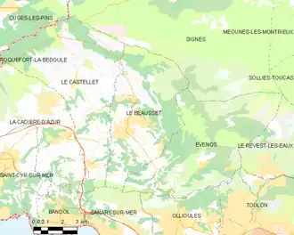 Le Beausset – Mappa