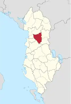 Distretto di Mat – Localizzazione