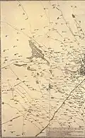 Assago ("Sago" - in basso a destra nella mappa -) e alcune delle sue cascine, tra il 1600 e il 1700.