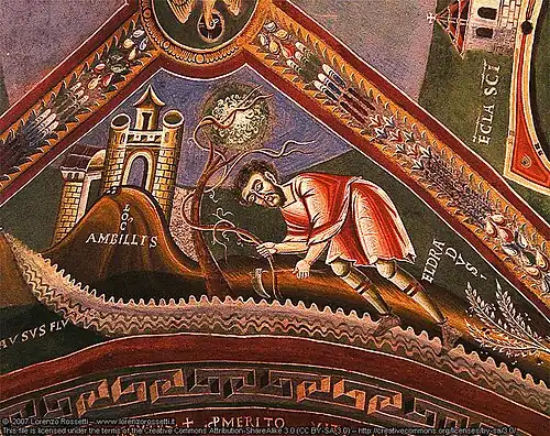 Vita di Sant'Eldrado affrescata presso l'Abbazia di Novalesa