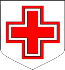 D'argento, alla croce risarchiata di rosso