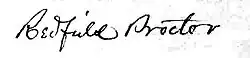 Firma di Redfield Proctor