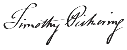 Firma di Timothy Pickering