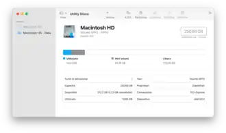 Utility Disco su macOS Big Sur
