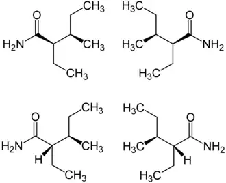 Struttura chimica del valnoctamide