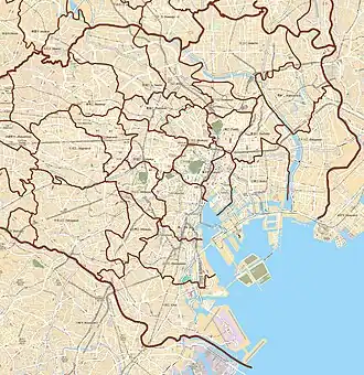 Mappa di localizzazione: Tokyo