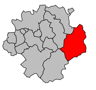 Cantone di Pélussin – Mappa
