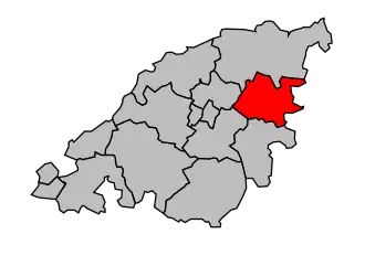 Cantone di Saint-Martin-en-Bresse – Mappa