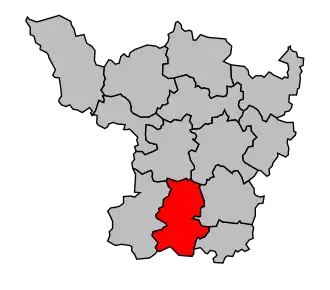 Cantone di Semur-en-Brionnais – Mappa