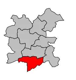 Cantone di La Roquebrussanne – Mappa