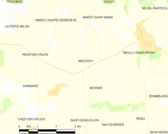 Macogny – Mappa