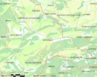Entrevaux – Mappa