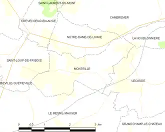 Monteille – Mappa