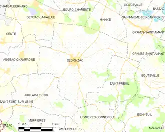 Segonzac – Mappa