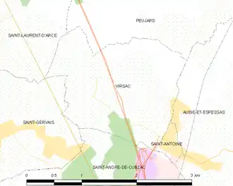 Virsac – Mappa