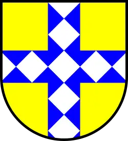 Met ruiten belegd kruis