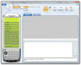 Screenshot di Microsoft Mathematics 4.0 in Windows 7
