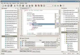 Screenshot di MonoDevelop