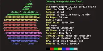 Neofetch su macOS Mojave