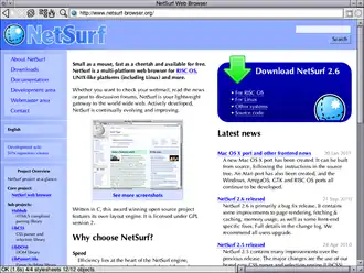 NetSurf su RISC OS