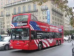 Un esempio di autobus a due piani a esclusivo uso turistico a Washington