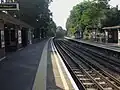 Vista in direzione sud dalla piattaforma est