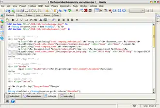 Screenshot di QuantaPlus 3.3.0