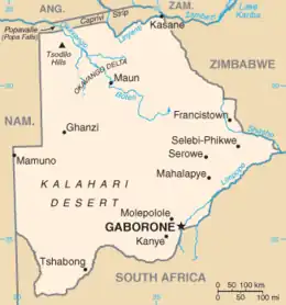 Botswana - Mappa
