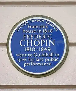 Blue plaque al n. 4 di St James's Place, London