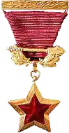 Eroe della Repubblica Socialista Cecoslovacca (Cecoslovacchia) - nastrino per uniforme ordinaria