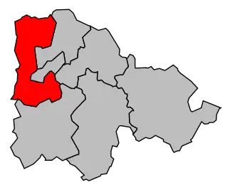 Cantone di Sedan-Ovest – Mappa