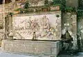 Fontana di San Sebastiano con decorazioni in ceramica locale