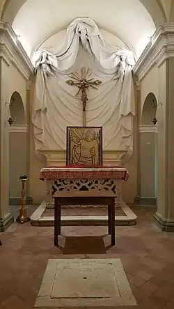 Il disegno raffigurante la "Pietà" di Tito Chini