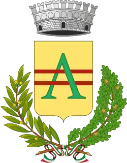 D'oro, alla lettera maiuscola V, rovesciata, di verde [...] (San Bellino, Italia)