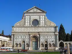 La facciata di Santa Maria Novella a Firenze