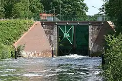 Chiusa con il più grande dislivello nel Eldeverlauf a Bobzin