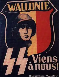 Poster di reclutamento nella divisione Wallonien