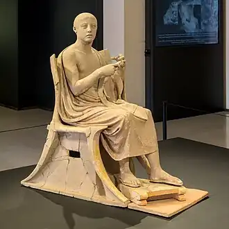 Statua di Orfeo, parte del gruppo scultoreo di Orfeo e le sirene, IV sec. a.C.