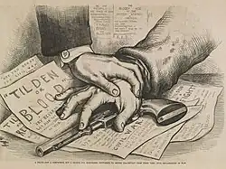 Opera di Thomas Nast in Harper's Weekly, 17 febbraio 1877, p. 132.