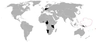 Impero coloniale tedesco - Localizzazione