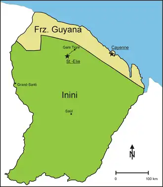 Inini - Localizzazione